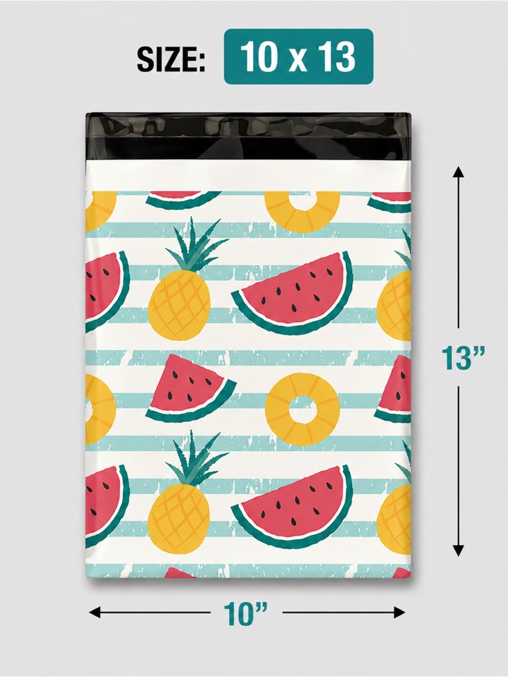 20 Watermelon Pineapple Fruit Polymailers 10x13 Shipping Bags Boutique Packaging - Picture 5 of 5